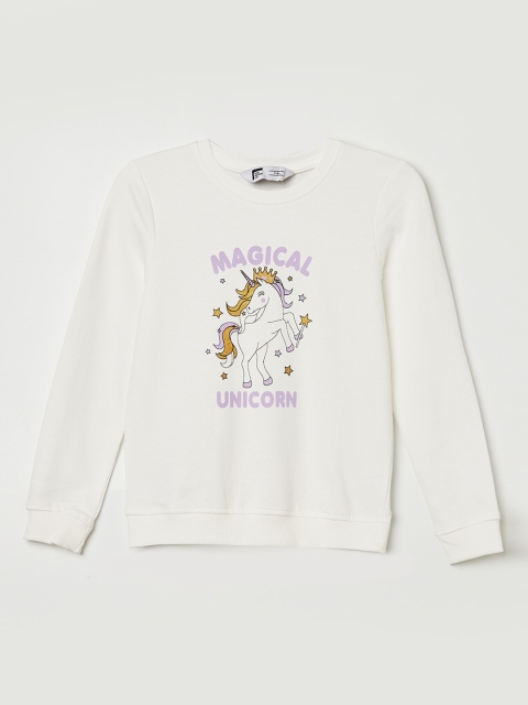 

Fame Forever by Lifestyle Girls Off White Printed Cotton Sweatshirt