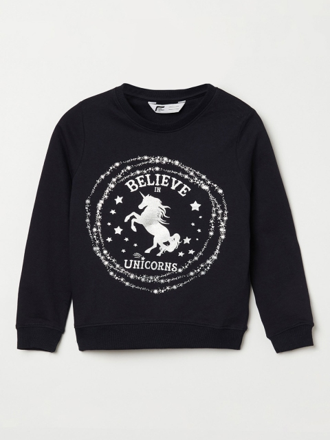 

Fame Forever by Lifestyle Girls Navy Blue Printed Sweatshirt