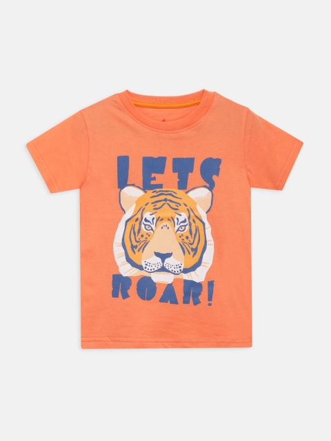 

THETA Boys Peach Printed T-shirt