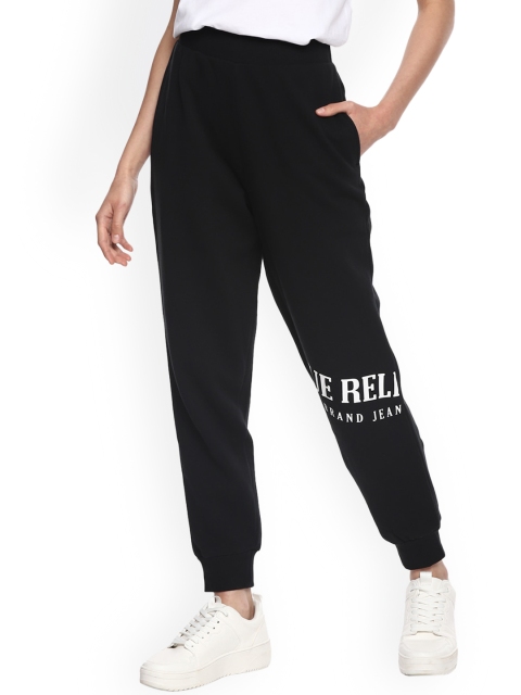 

True Religion Women Black & White Printed Joggers