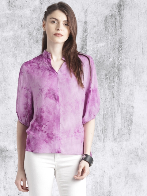 

Roadster Women Purple Dyed High-Low Top