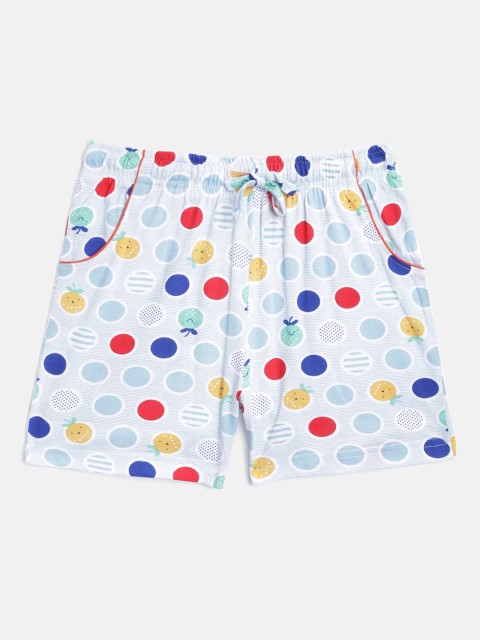 

Sweet Dreams Girls Blue & Red Pure Cotton Printed Lounge Shorts