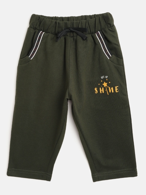 

Sweet Dreams Girls Olive Green Solid Capris