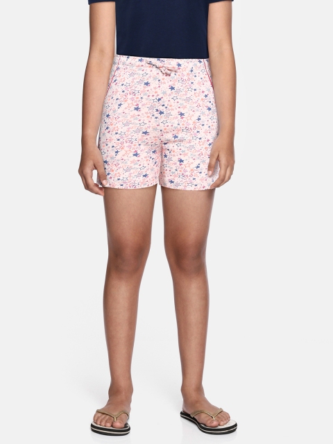 

Sweet Dreams Girls Pink Printed Pure Cotton Lounge Shorts