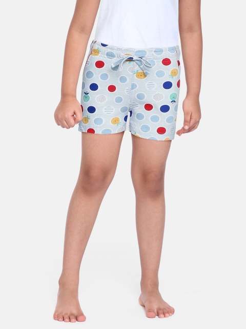 

Sweet Dreams Girls Blue Printed Pure Cotton Lounge Shorts