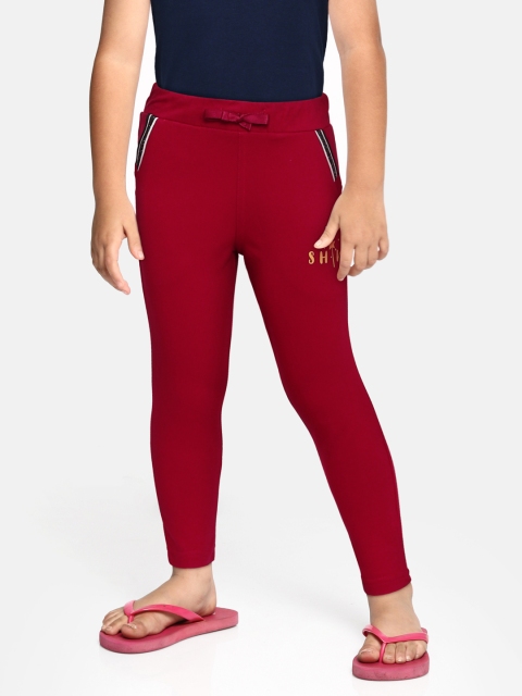 

Sweet Dreams Girls Red Solid Lounge Pants