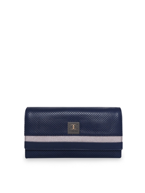 

ESBEDA Women Navy Blue Tiny Dots Glitter Strap Two Fold Wallet