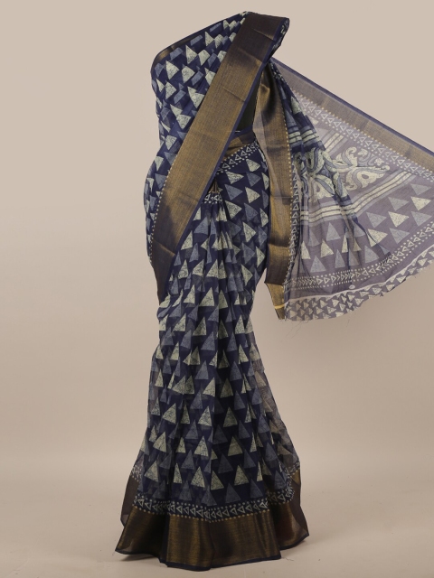 

Pothys Blue & Gold Zari Saree