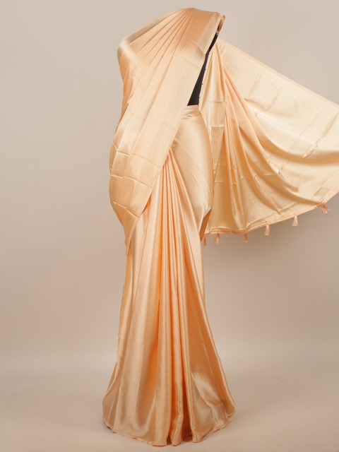 

Pothys Peach-Coloured Zari Satin Saree