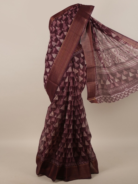 

Pothys Purple Printed Saree