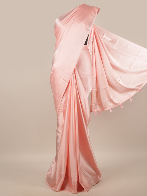 

Pothys Peach-Coloured Satin Saree
