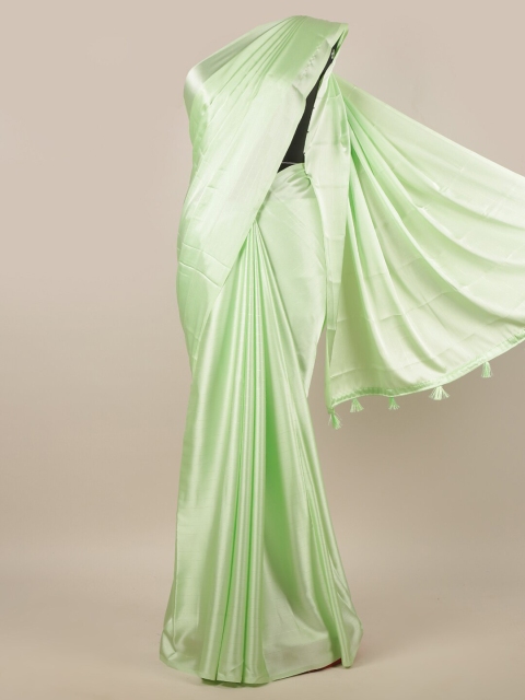 

Pothys Green Satin Saree