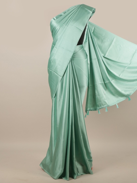 

Pothys Green Satin Saree