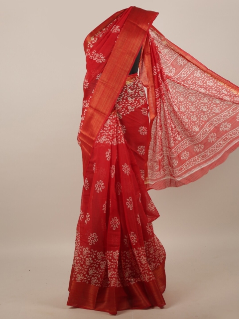 

Pothys Red Ethnic Motifs Saree