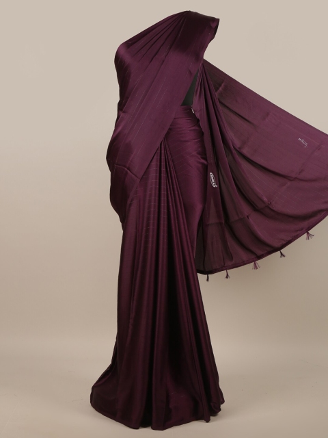 

Pothys Purple Striped Satin Saree