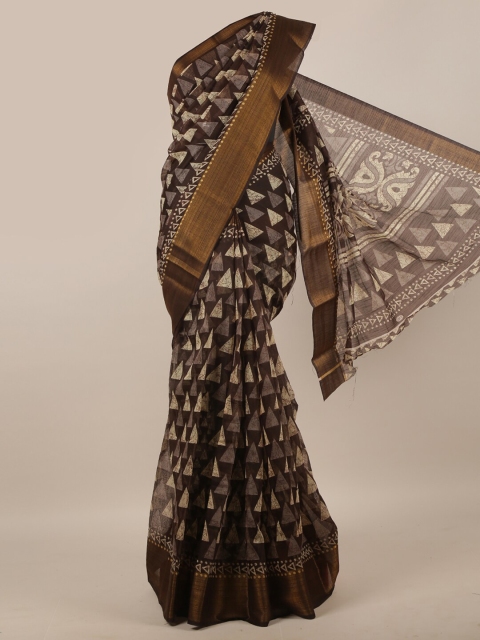 

Pothys Brown & Beige Printed Cotton Blend Saree