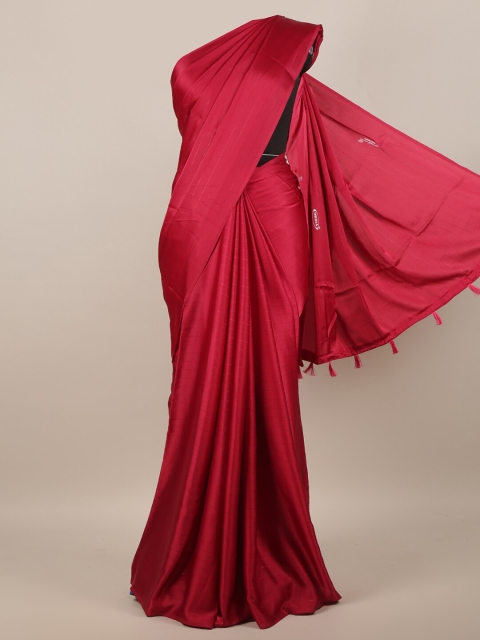 

Pothys Magenta Striped Satin Saree