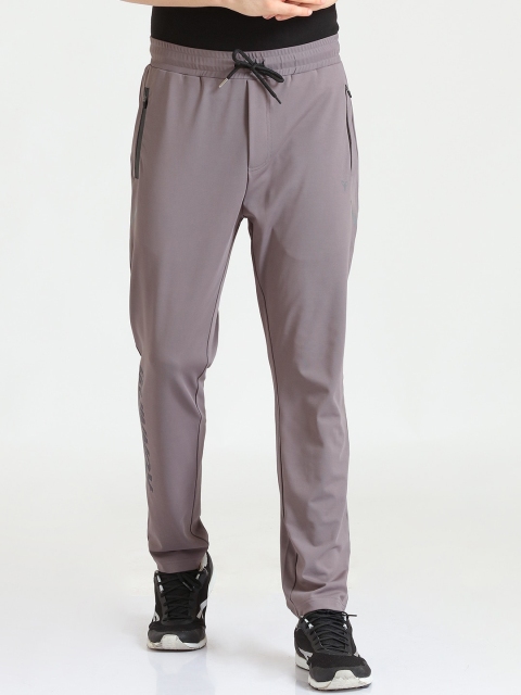 

POKER ACTIVE Men Grey Solid Track Pants