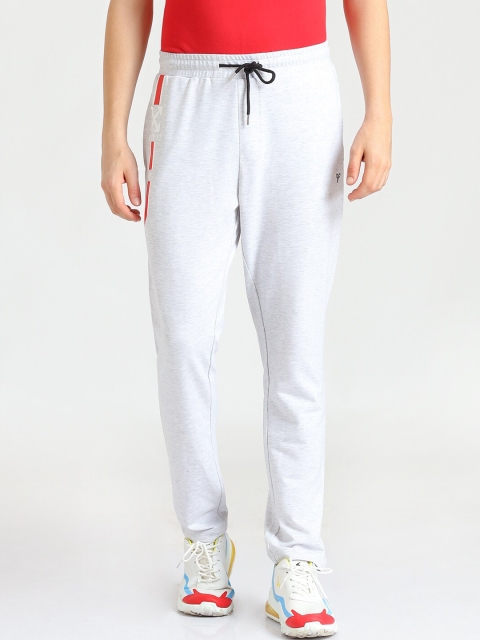 

POKER ACTIVE Men White Printed Regular Fit Track Pants