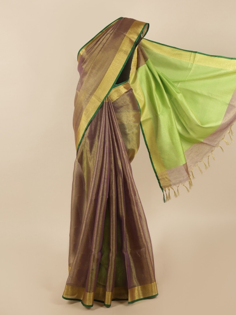

Pothys Purple Linen Blend Saree