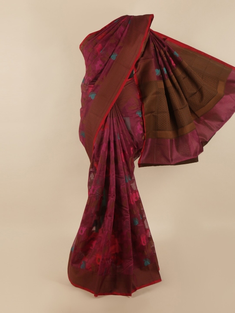 

Pothys Magenta & Red Supernet Saree