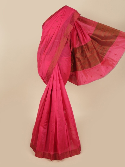 

Pothys Pink & Brown Woven Design Saree