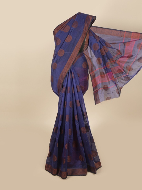 

Pothys Blue Ethnic Motifs Saree