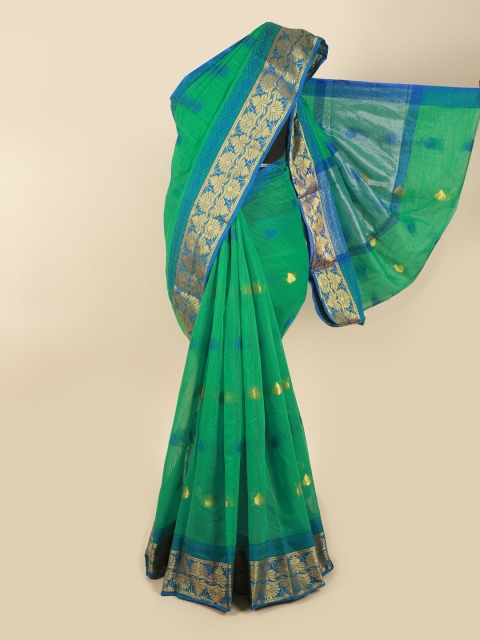 

Pothys Green & Blue Woven Design Saree