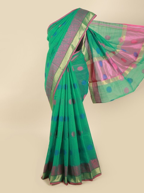 

Pothys Green Ethnic Motifs Woven Design Saree