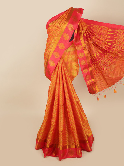 

Pothys Orange & Pink Woven Design Zari Art Silk Saree