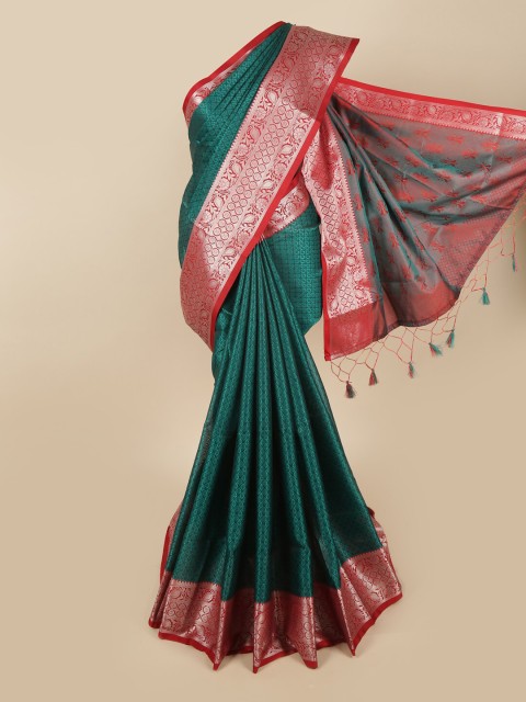 

Pothys Green & Red Woven Design Zari Art Silk Saree