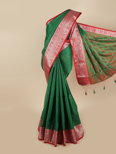 

Pothys Green & Red Woven Design Zari Art Silk Saree
