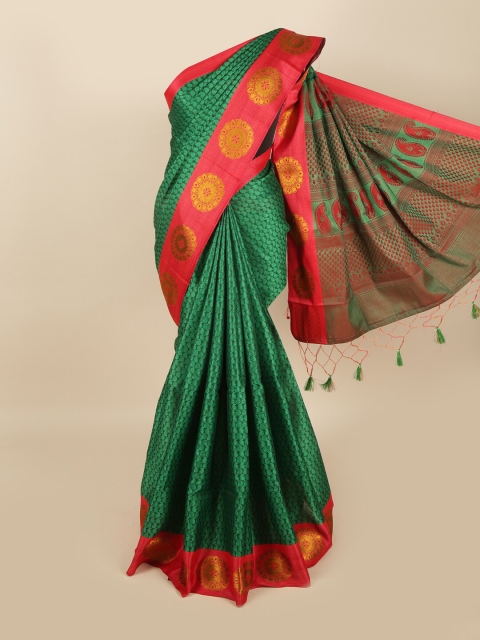 

Pothys Green & Red Woven Design Zari Art Silk Saree