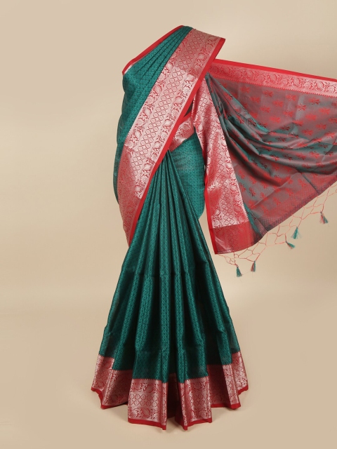

Pothys Green & Red Woven Design Zari Art Silk Saree