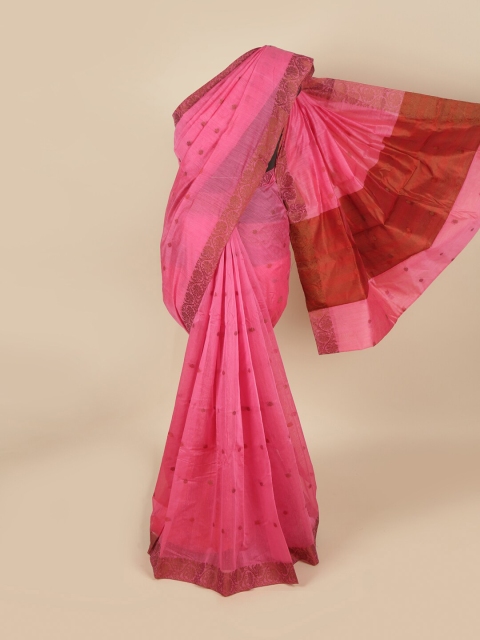 

Pothys Pink & Rust Woven Design Saree