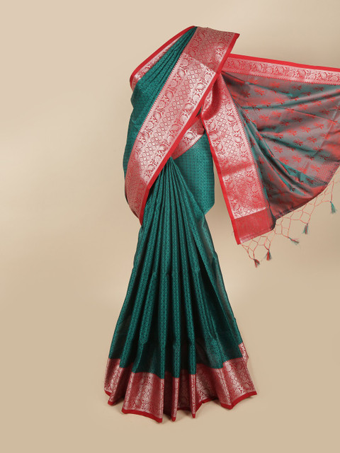 

Pothys Green & Red Woven Design Zari Art Silk Saree