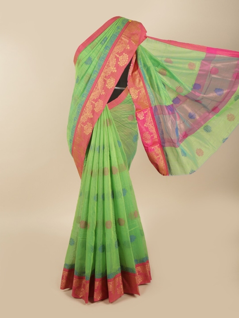 

Pothys Green & Red Woven Design Saree