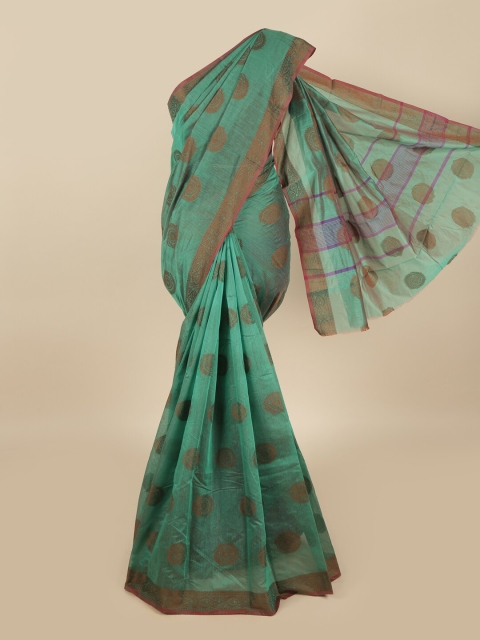 

Pothys Green & Brown Woven Design Saree