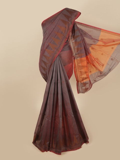 

Pothys Grey & Brown Woven Design Saree