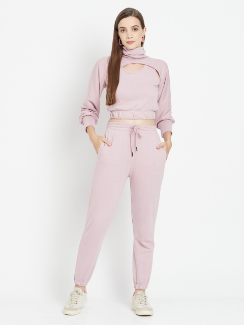 

iki chic Women Purple Full Sleeve Shrug & Joggers 3 Piece Set