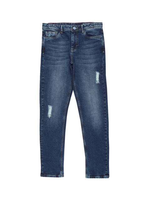 

Allen Solly Junior Boys Navy Blue Slim Fit Low Distress Light Fade Jeans