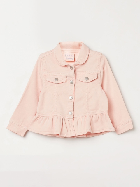 

Juniors Girls Pink Denim Jacket