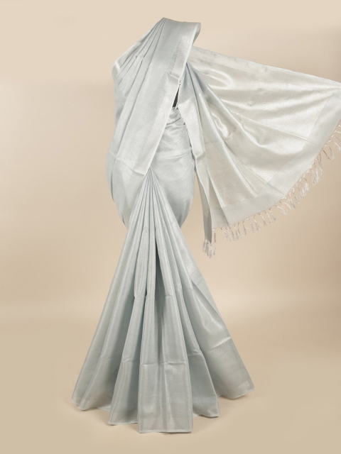 

Pothys Grey Linen Blend Saree