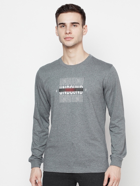 

METTLE Men Grey Printed T-shirt