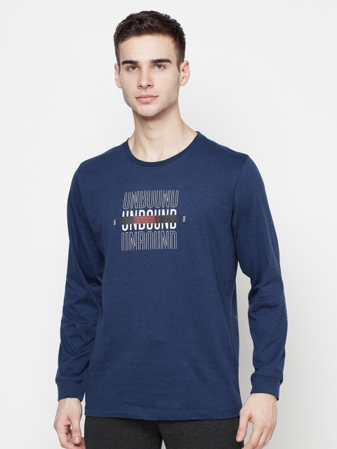 

METTLE Men Blue Printed T-shirt