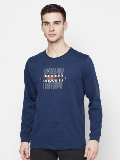 

METTLE Men Blue Printed T-shirt