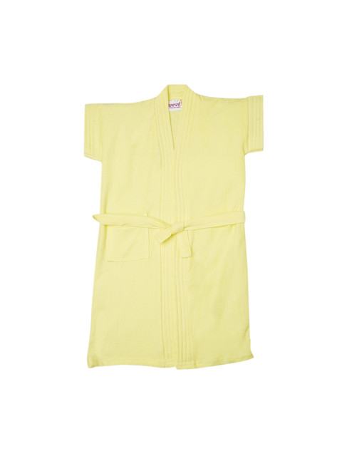 

BUMZEE Kids Yellow Solid Pure Cotton Bath Robe