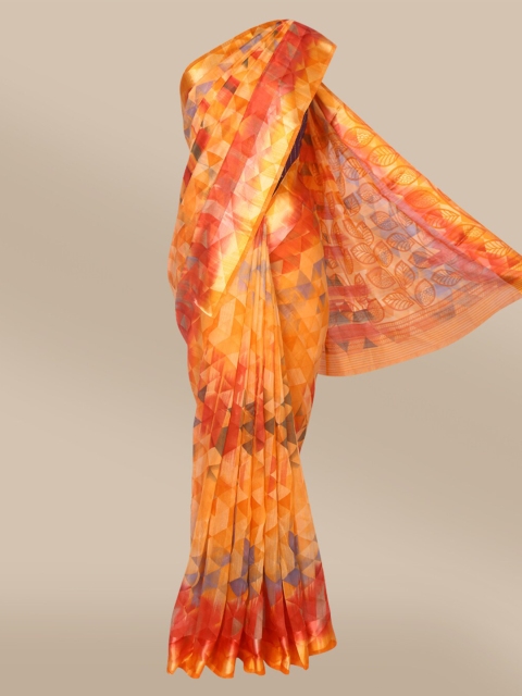 

The Chennai Silks Orange & Red Bhagalpuri Saree