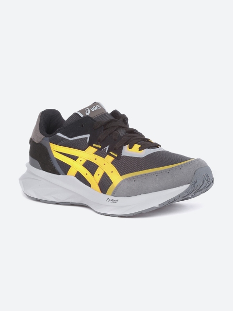 

ASICS Men Black Colourblocked PU Sneakers