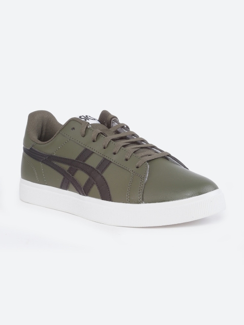 

ASICS Men Olive Green Printed Classic CT Sneakers